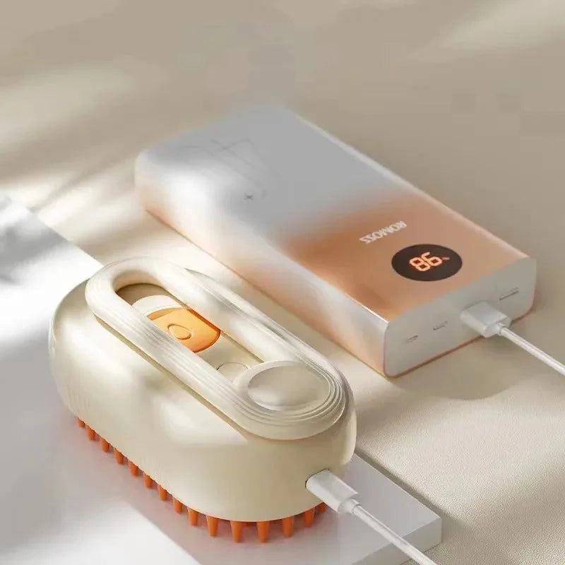Electric Steam Pet Brush – Hair Removal & Massage