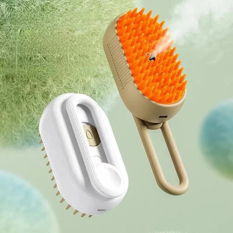 Electric Steam Pet Brush – Hair Removal & Massage