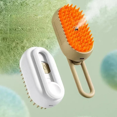 Electric Steam Pet Brush – Hair Removal & Massage