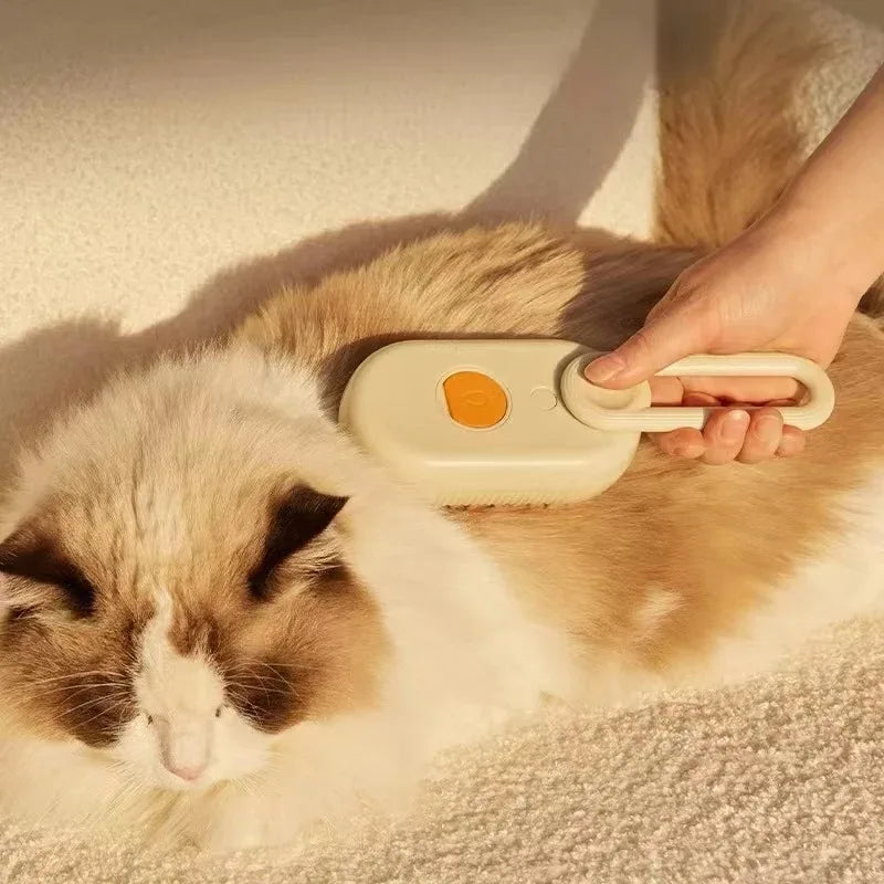 Electric Steam Pet Brush – Hair Removal & Massage