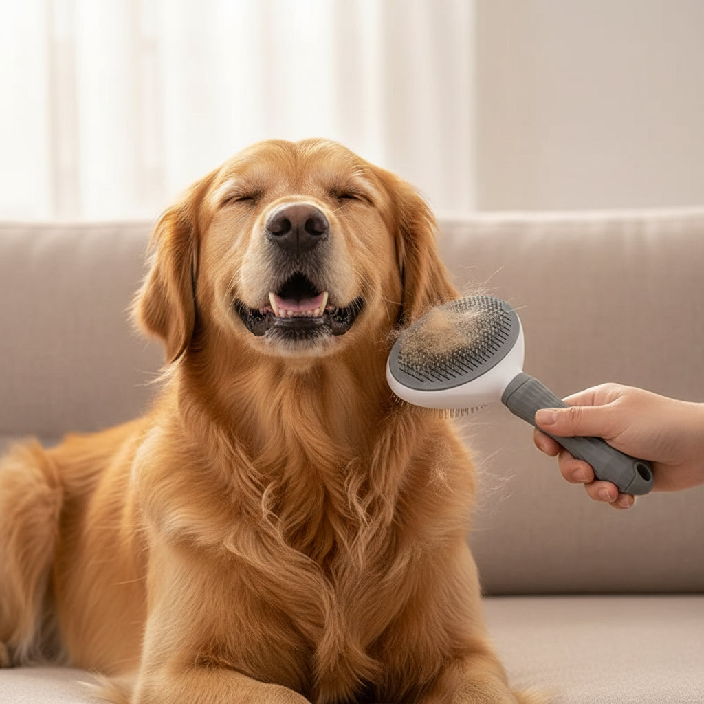 Self-Cleaning Pet Grooming Brush